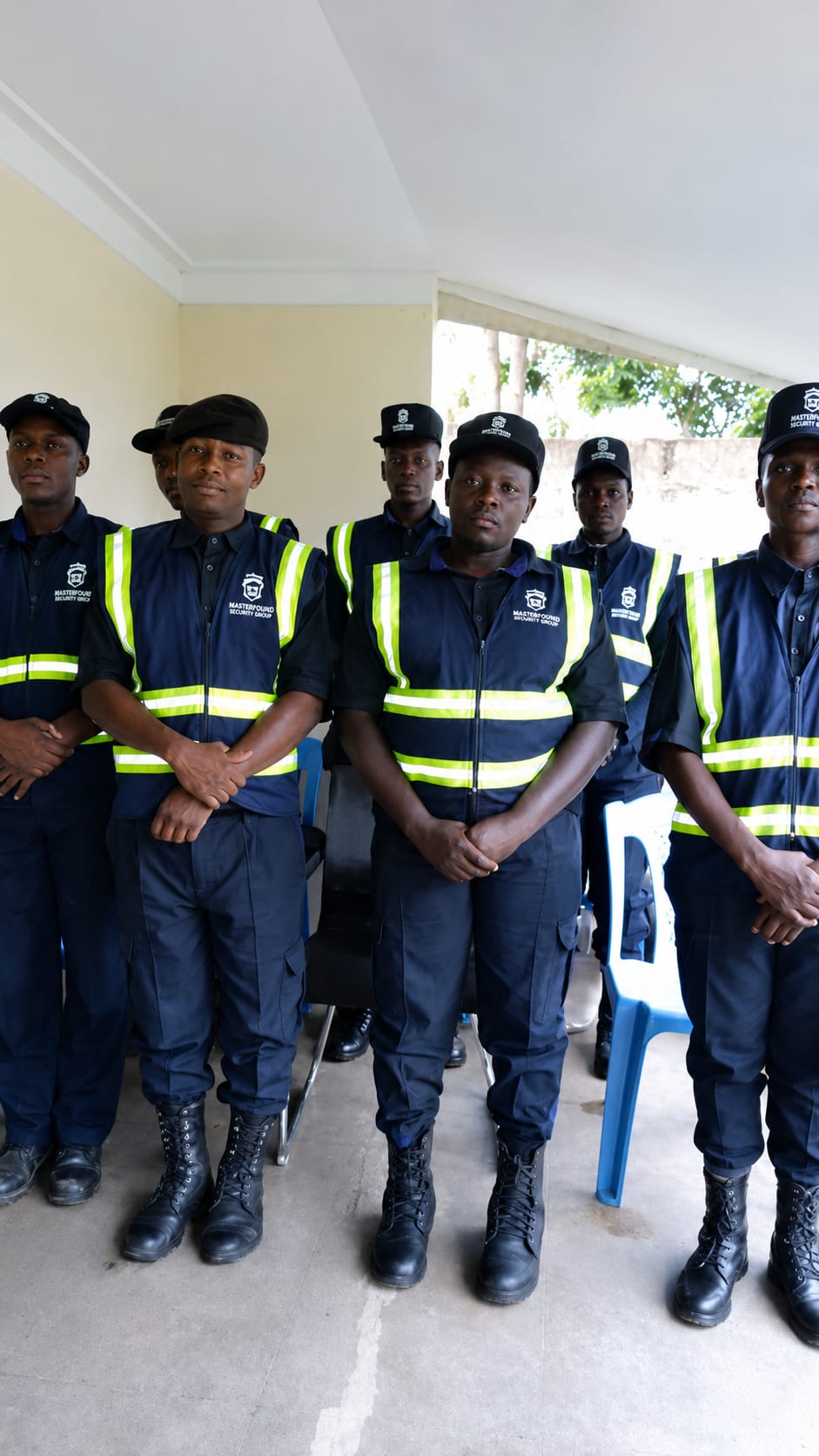 A disciplined team of Masterfound Security guards on patrol