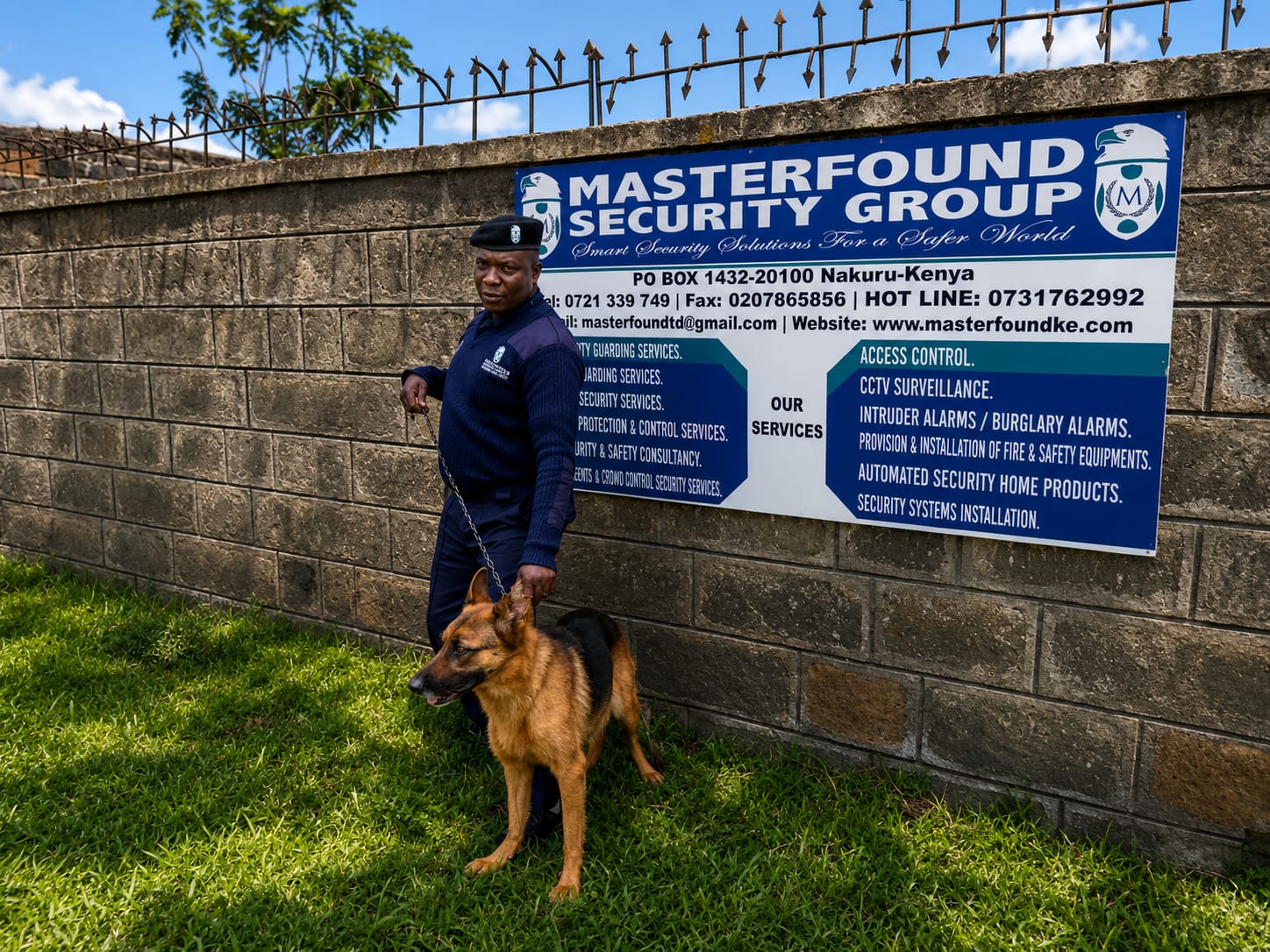 Masterfound Security K9 handler with trained security dog